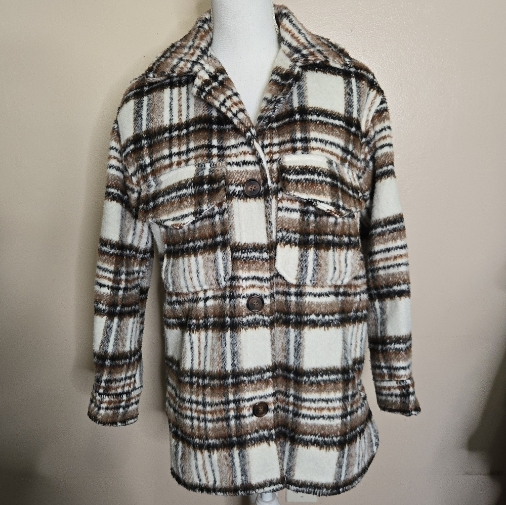 Gianni Bini Plaid Shirt Jacket Shacket